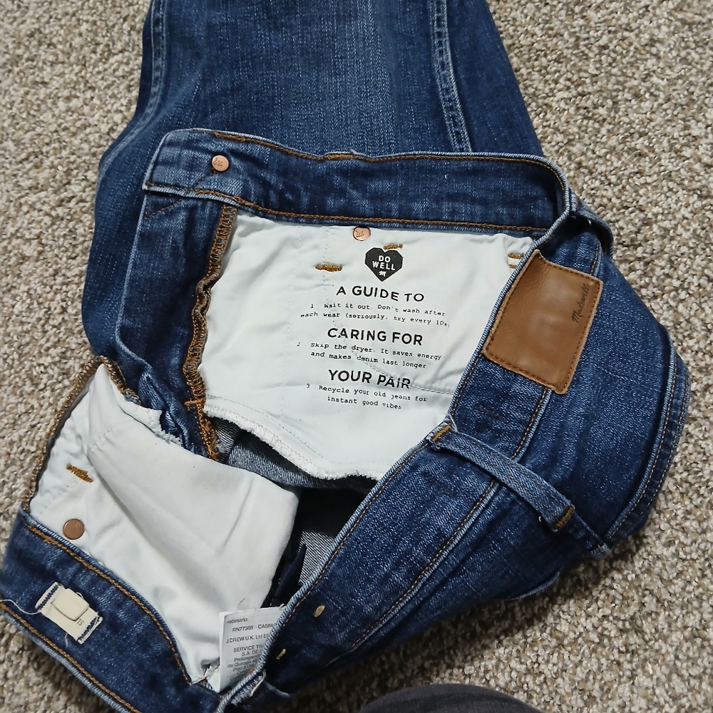 Madewell Classic Blue Women's Jeans‎ Slim Straight - Picture 6 of 11